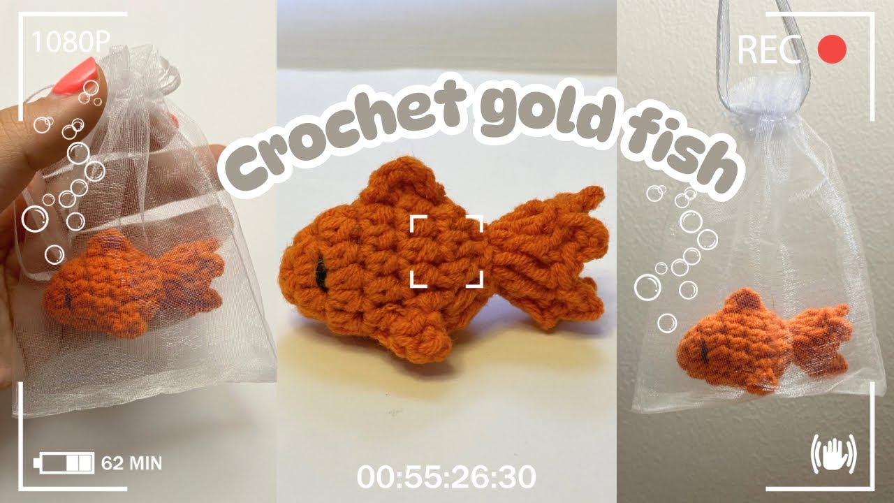 Easy crochet tutorial : how to make goldfish - absolute beginner step by step