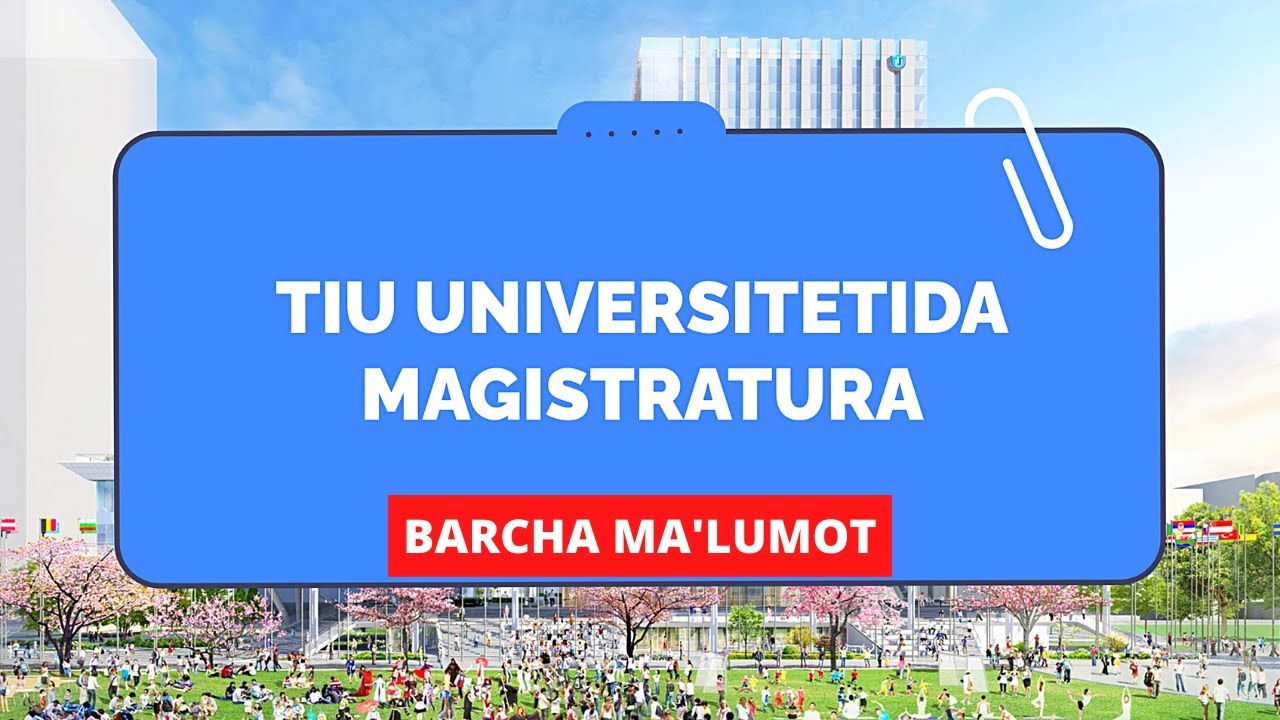 Yaponiyada o'qish. Tokyo Halqaro Universiteti (TIU) magistraturasi haqida barcha ma'lumotlar.