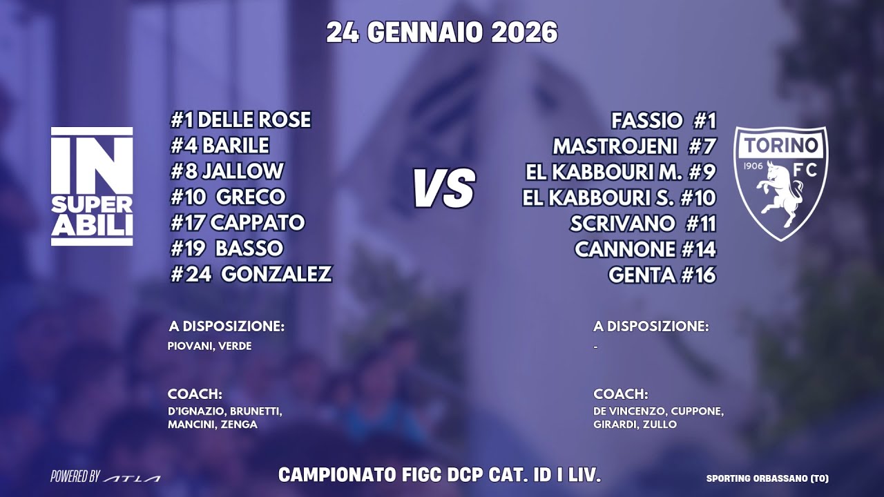 INSUPERABILI  - TORINO 1-0 | HIGHLIGHTS | FIGC DCPS CAT. ID I LIVELLO | 24.01.2026