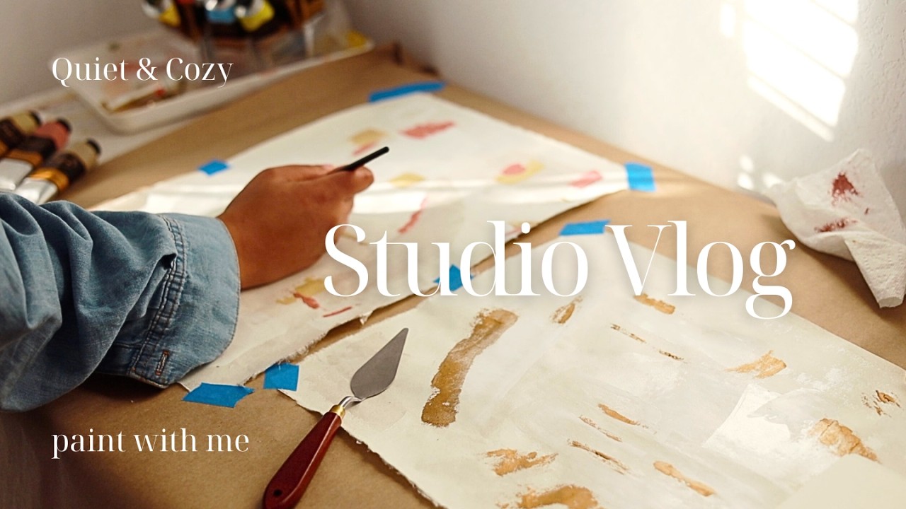 Calm & Cozy Studio Day | Paint Two Pieces With Me