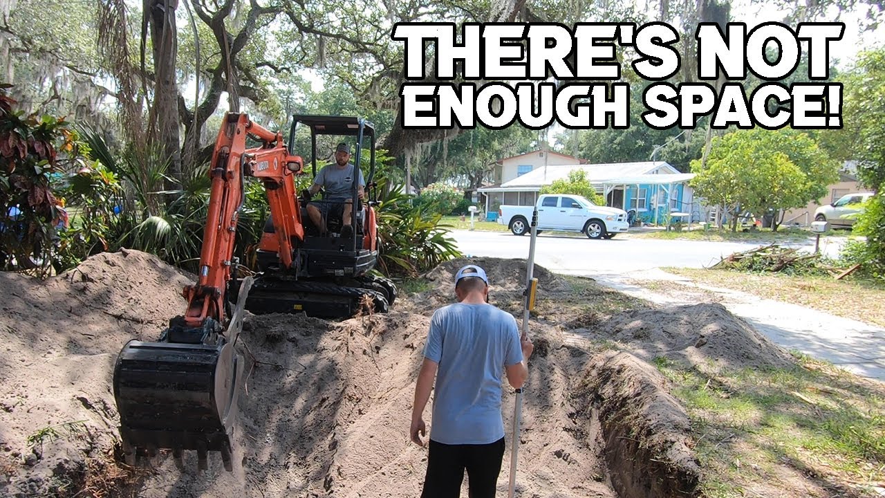 Another tight septic system installation!