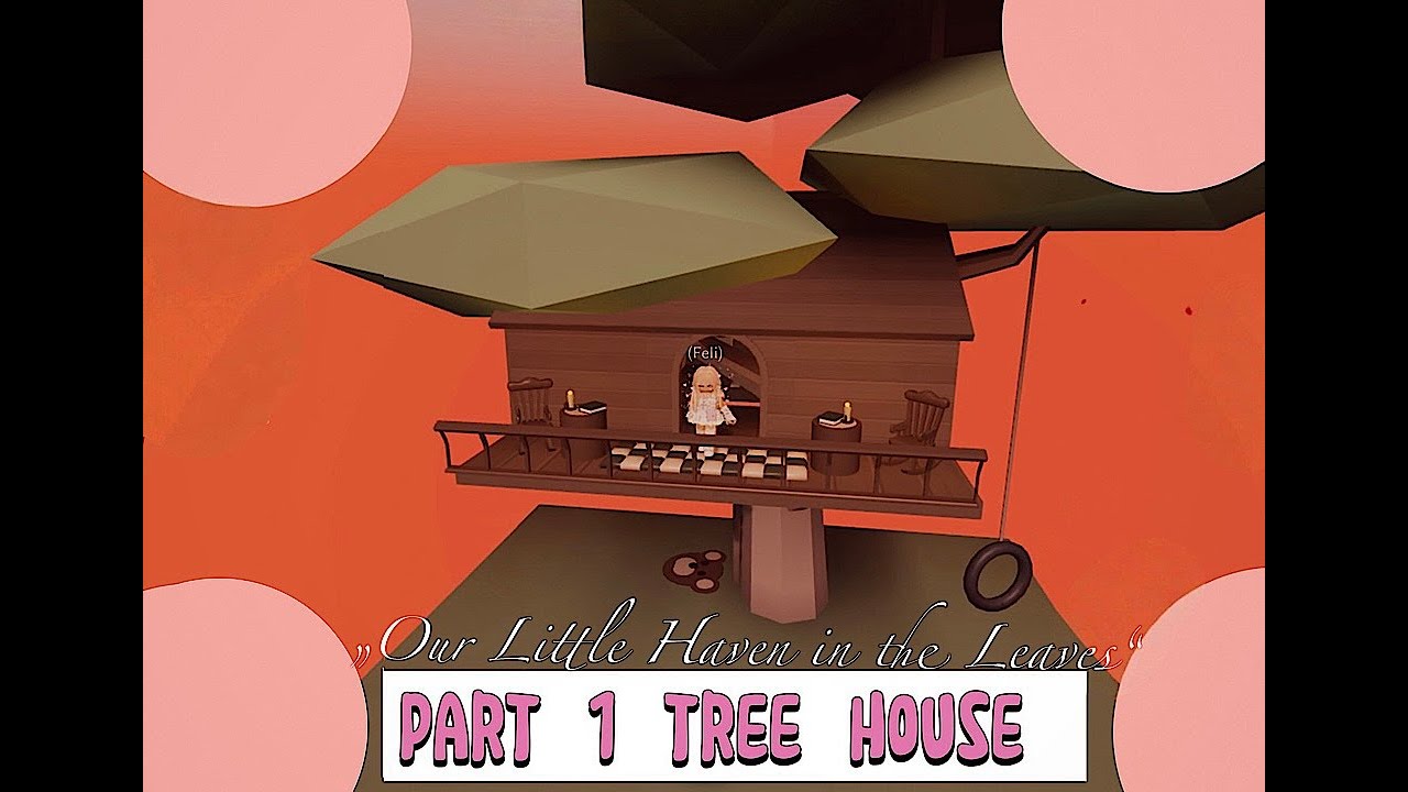 Speed Build cottage core tree house Part 1🫶🏻 #roblox #adoptme