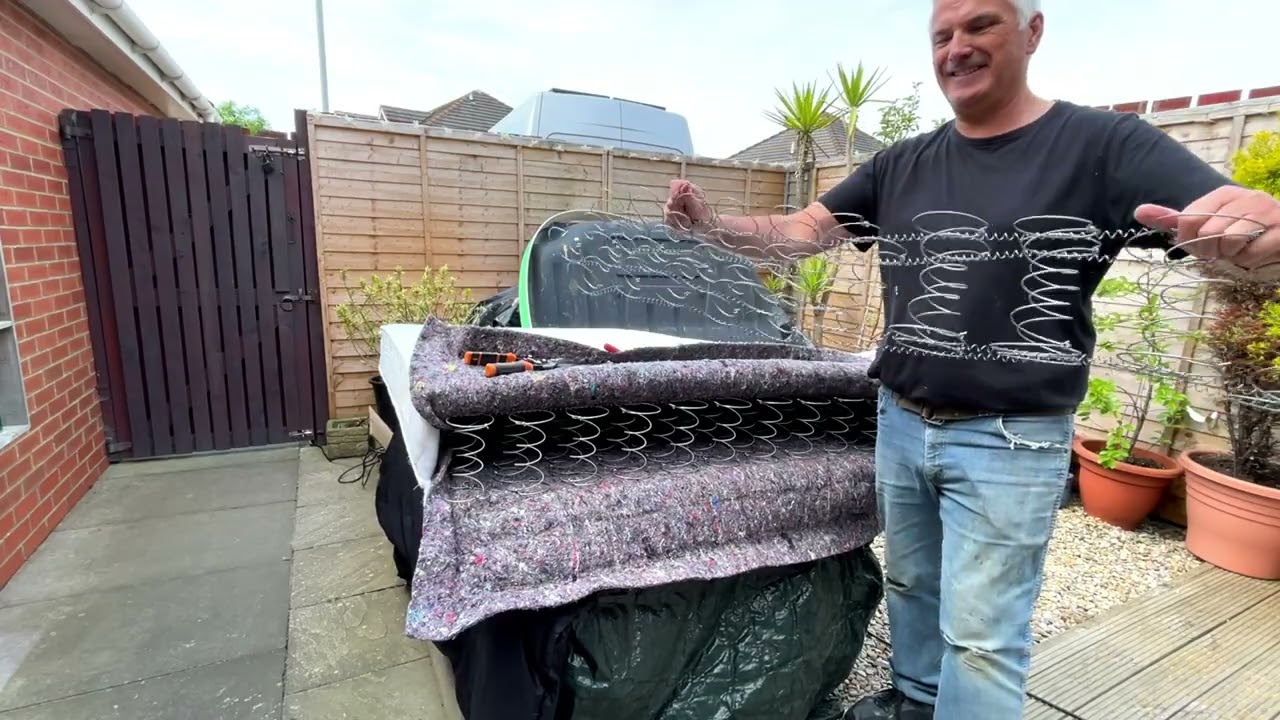 HOW TO MAKE A SPRUNG MATTRESS FIT YOUR CAMPERVAN.