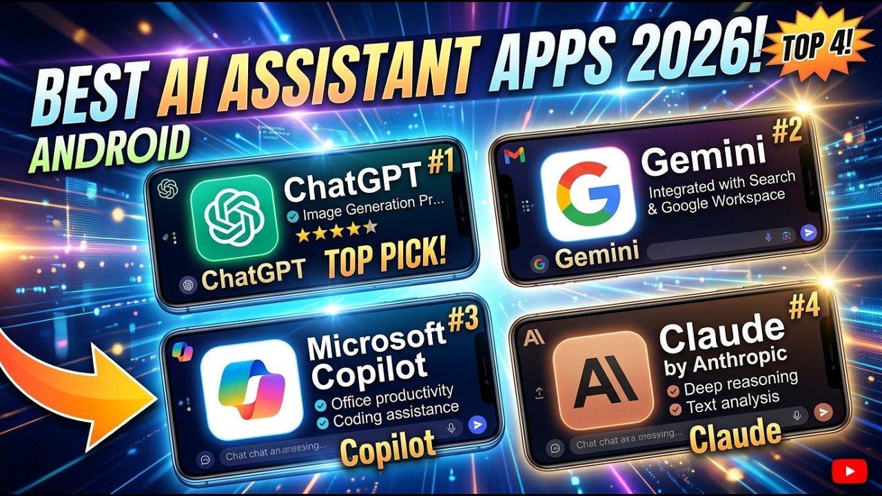 Top 4 Best AI Assistant Apps for Android in 2026 (Must-Try Apps!)