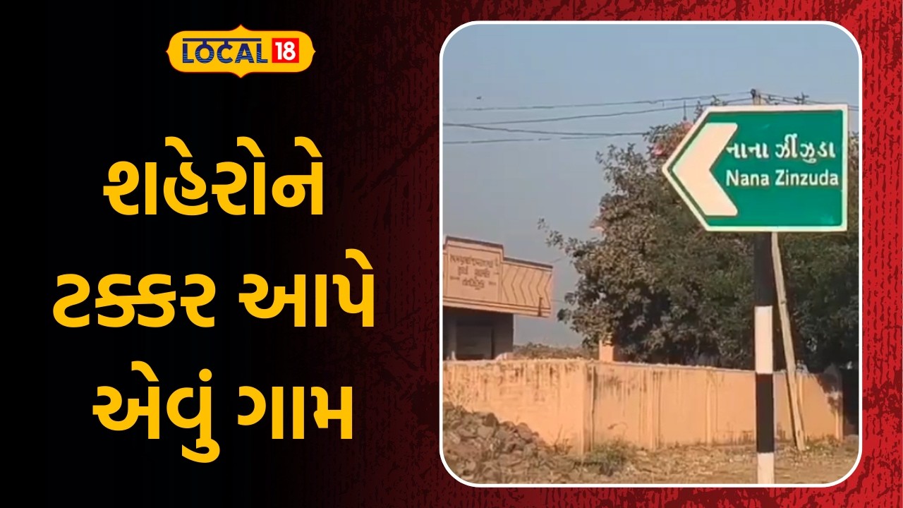 Zinzuda Village Development | શહેરોને ટક્કર આપે એવું ગામ | Amreli News | Gujarati News | Local18