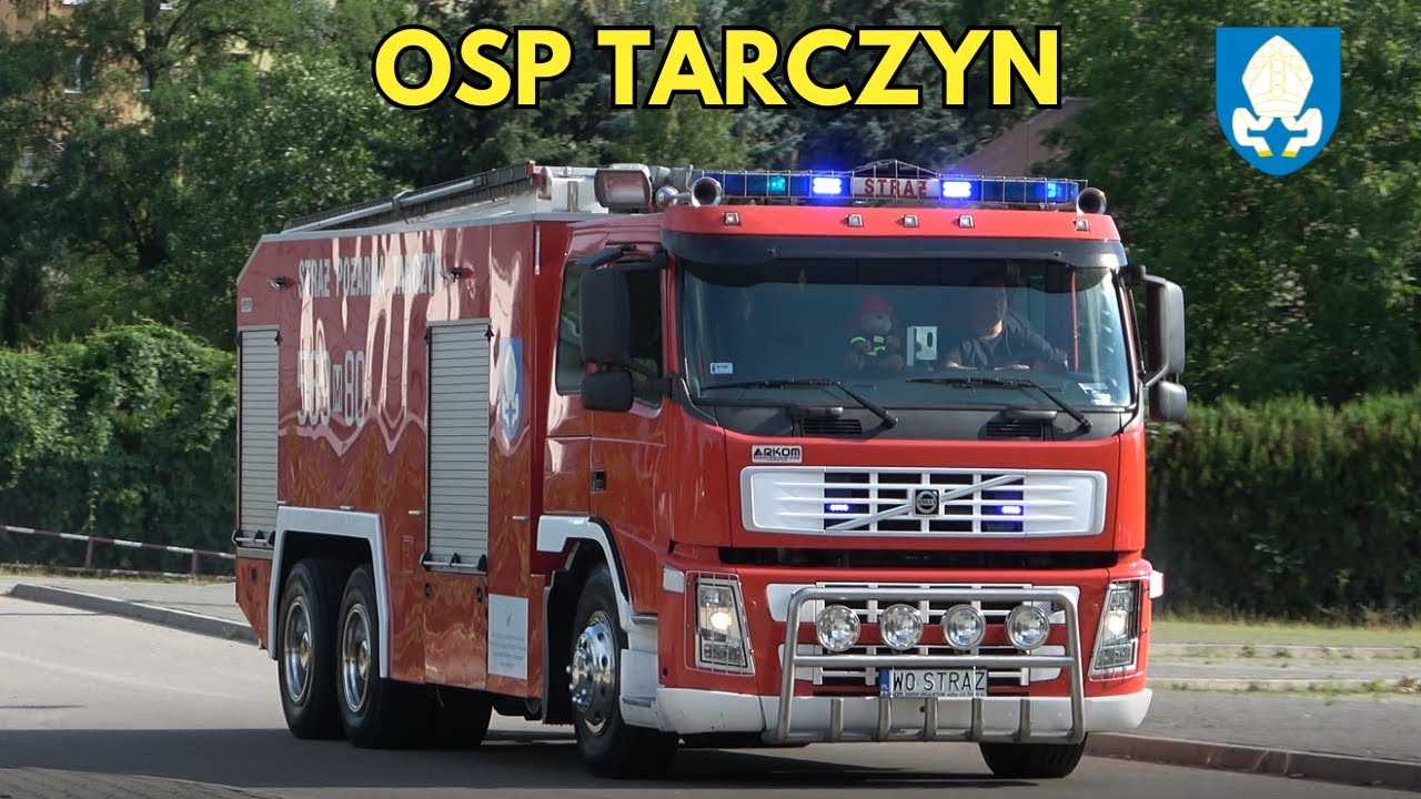 Alarmowo ciężki wóz GCBA 12/27 Volvo FM12/Arkom z OSP Tarczyn! Średni MAN i Scania w służbie