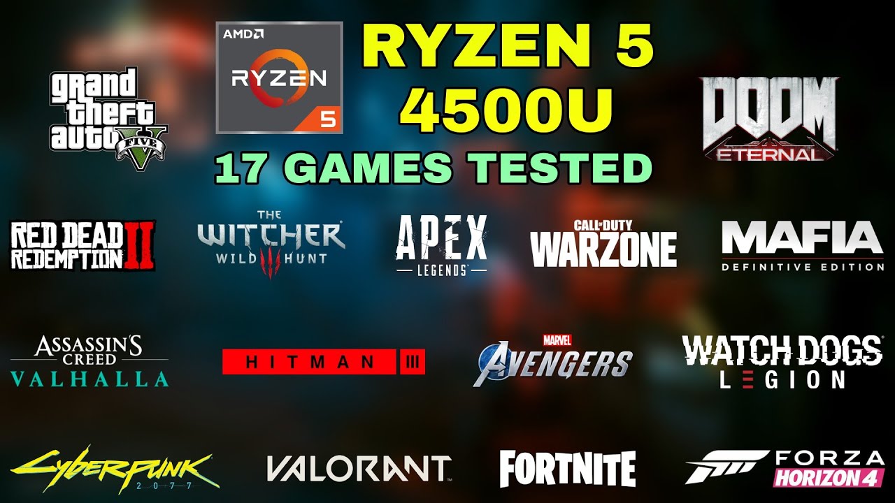 Ryzen 5 4500U Vega 6 Gaming Test ! 2021