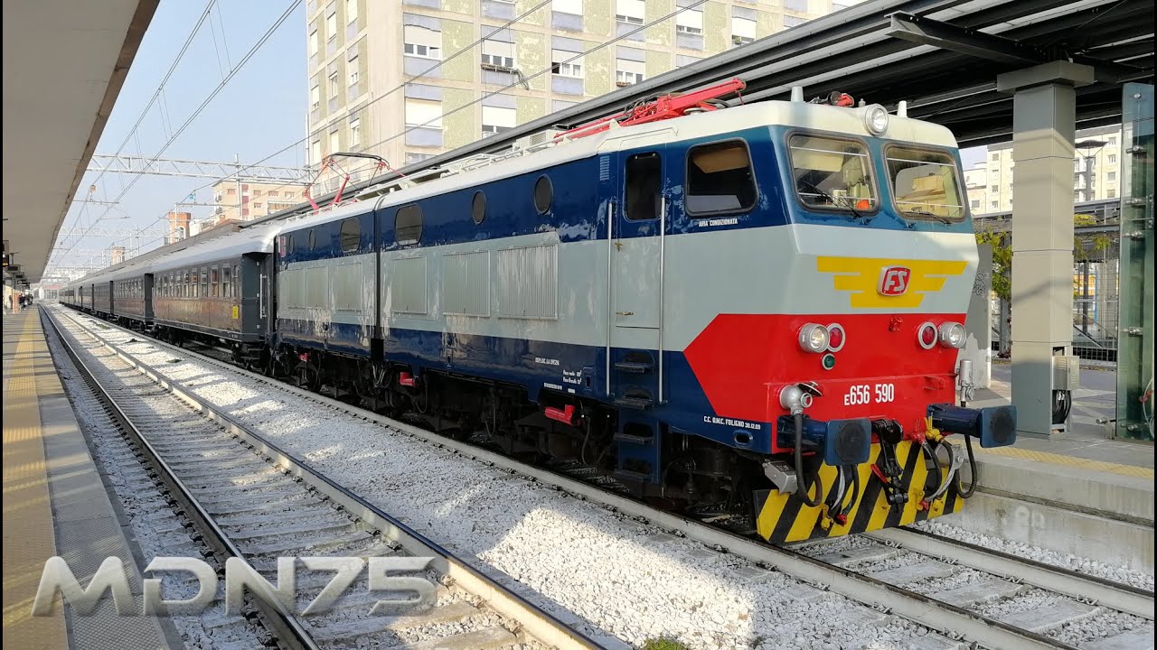 Treno storico di @fondazionefsitaliane2313  Mercatini di Trento,  E656.590 Brescia Dicembre 2021 [4K]