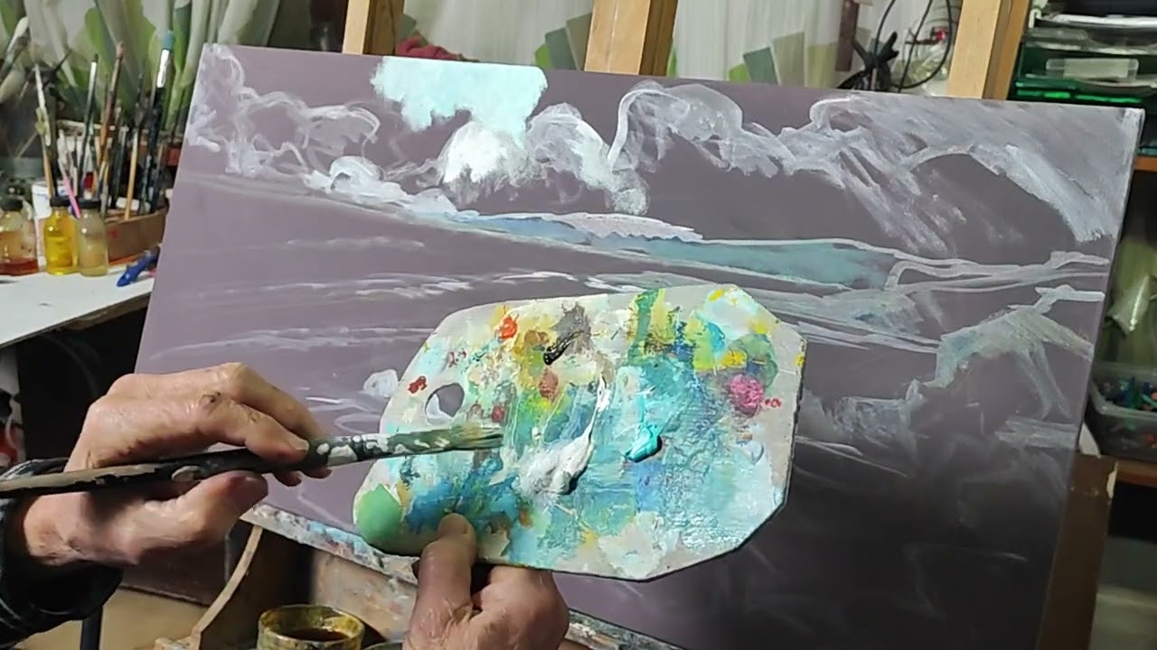 Mare nostrum: olio su tela 40 x 80