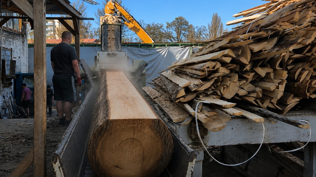 Sawmill Waste Powers Wood Chip Production.