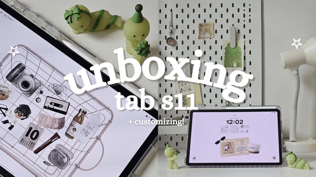📦 unboxing samsung tab s11 !  aesthetic customization
