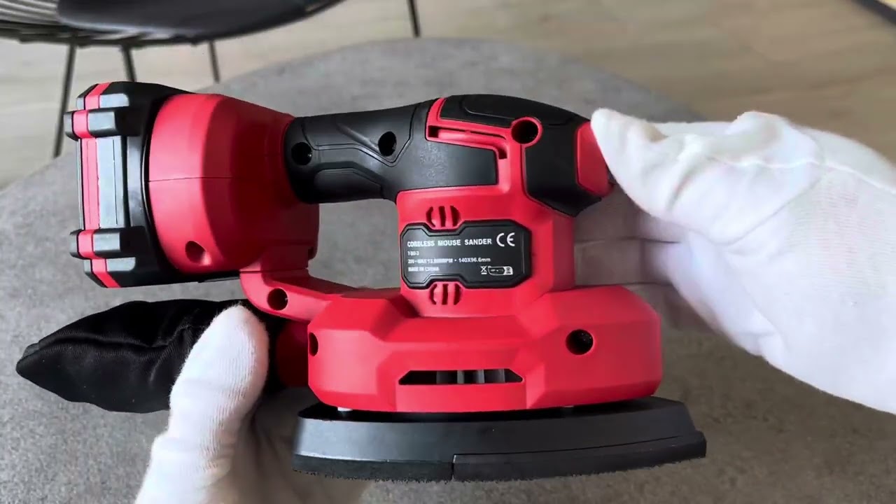 TEENO Levigatrice Mouse 20V con sacchetto per la polvere, Facile da usare e non troppo pesante