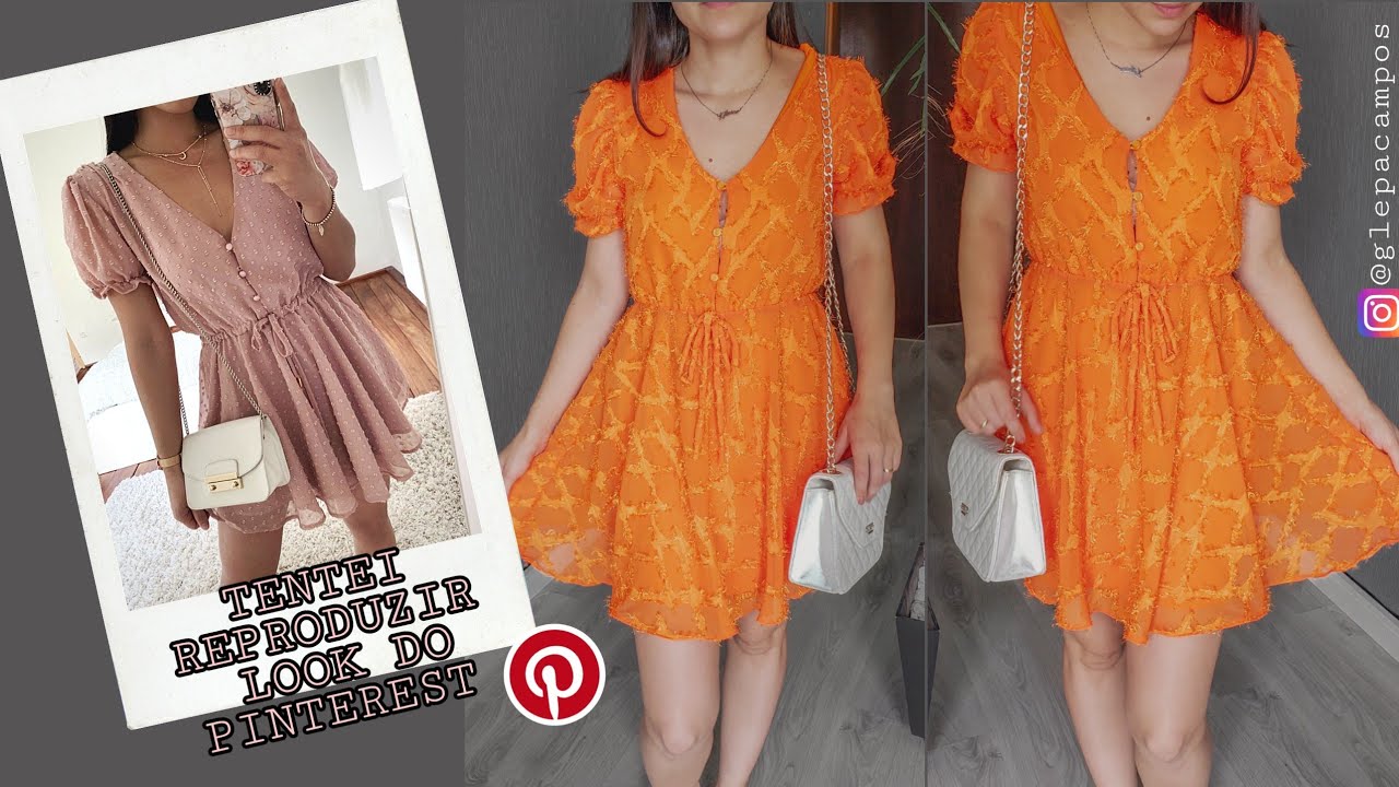 VESTIDO GODÊ FORRADO | MANGUINHAS BUFANTES | Botões frontais    #tenteireproduzir #diydress