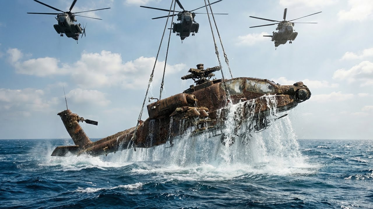 Unbelievable Discovery: Recovering a Giant AH-64 Apache from the Deep Ocean Recovering AH-64 Apache