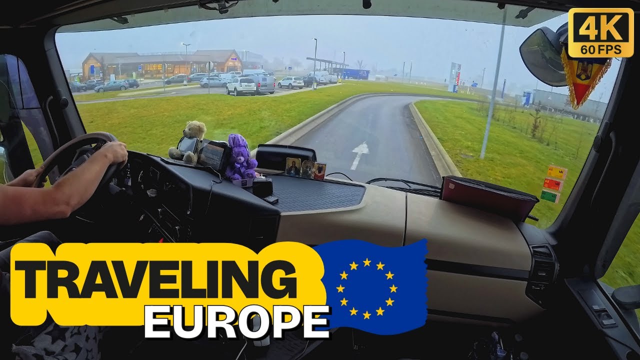 Видео от первого лица: вождение грузовика Mercedes Actros 510 на европейском шоссе.