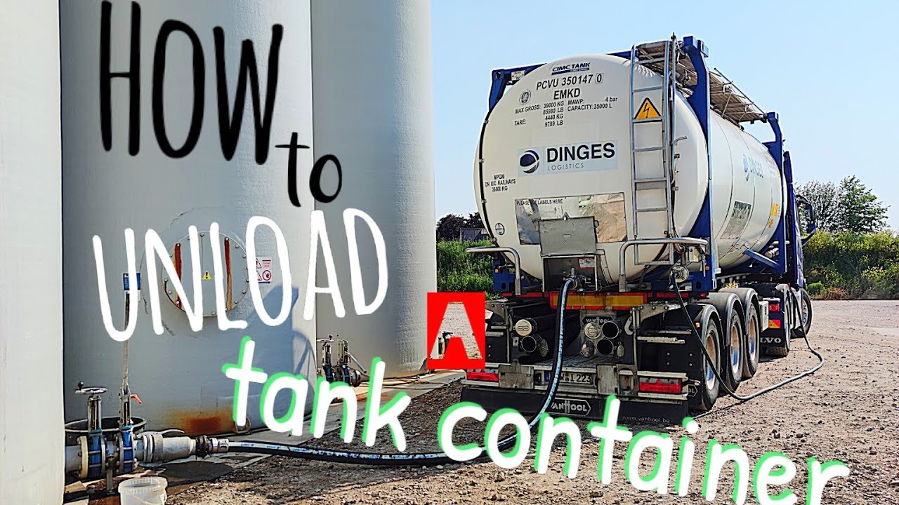 How to unload a tank container - it's hard or easy? unedited video