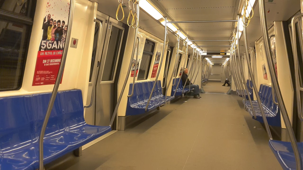 [4K HDR] Bucharest Metro- Journey: Pantelimon-Republica stations on M1