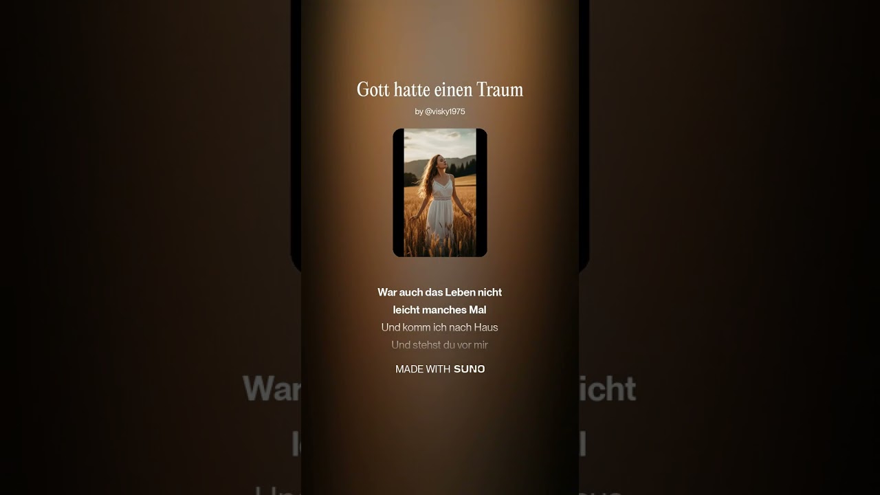 Gott hatte einen Traum (Cover)