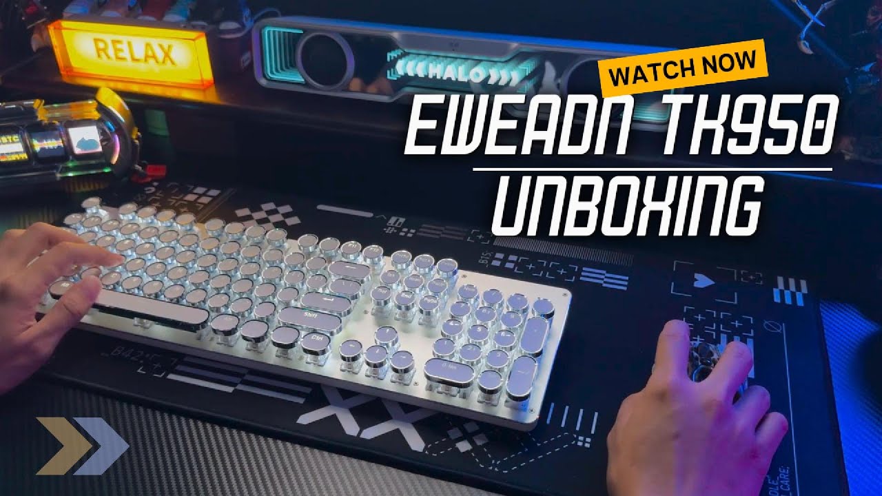 EWEADN TK950 Mechanical Keyboard Unboxing: Retro Meets Modern Gaming!