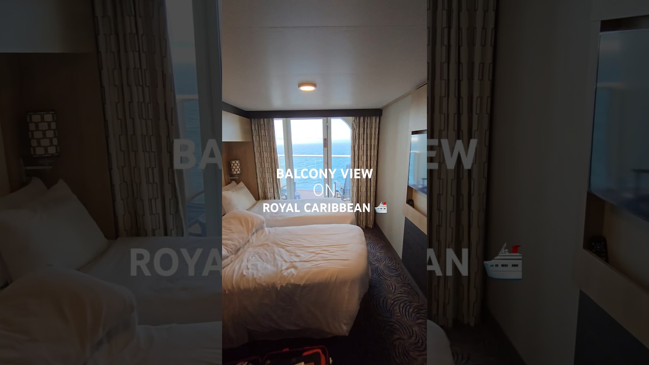 Here&rsquo;s what it looks if you choose the  Balcony Room on Royal Caribbean! #cruise #royalcaribbean