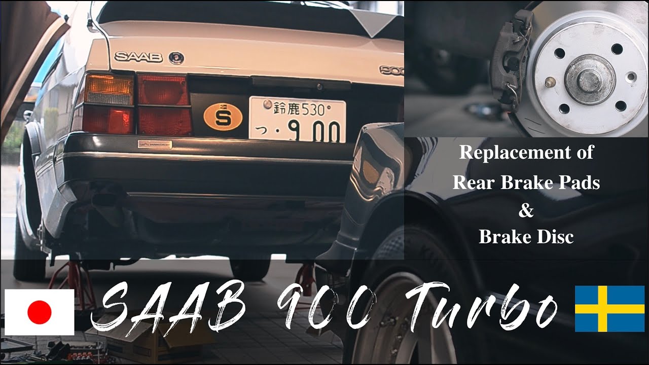 Rear Brake Pad & Disc Replacement [SAAB 900 Turbo🇸🇪] DIY Work and Rainy Drive