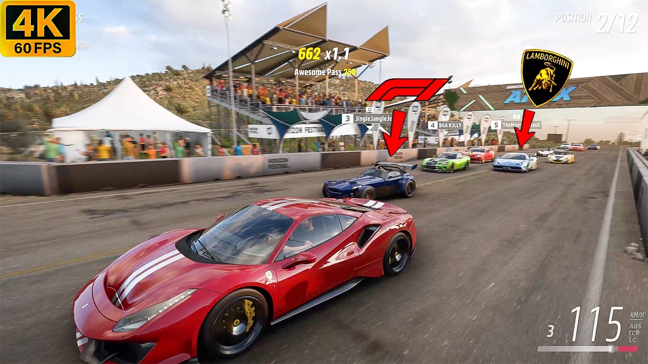 Ferrari vs F1 vs Lamborghini – Can Ferrari Beat Them? | Forza Horizon 5 4K 60FPS Epic Race