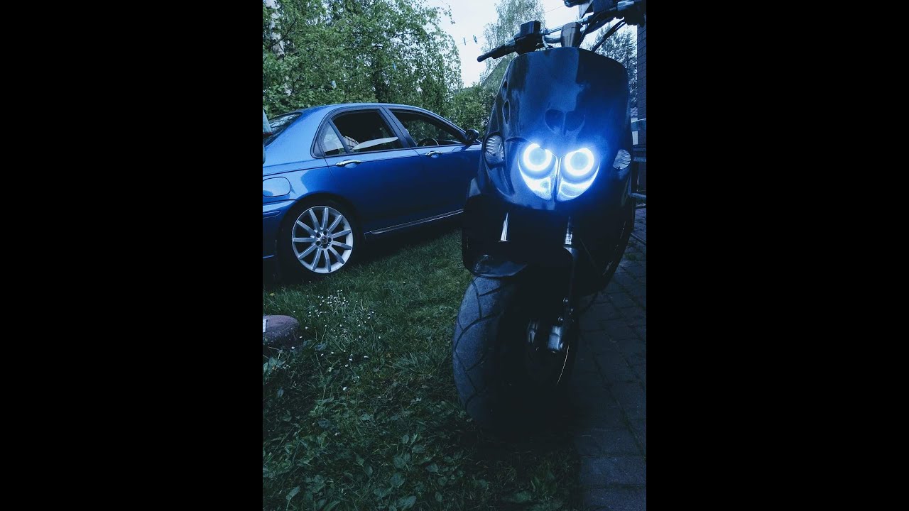 Montaż lamp lampy przedniej FULL LED angel eye Malagutti F12 tuning custom