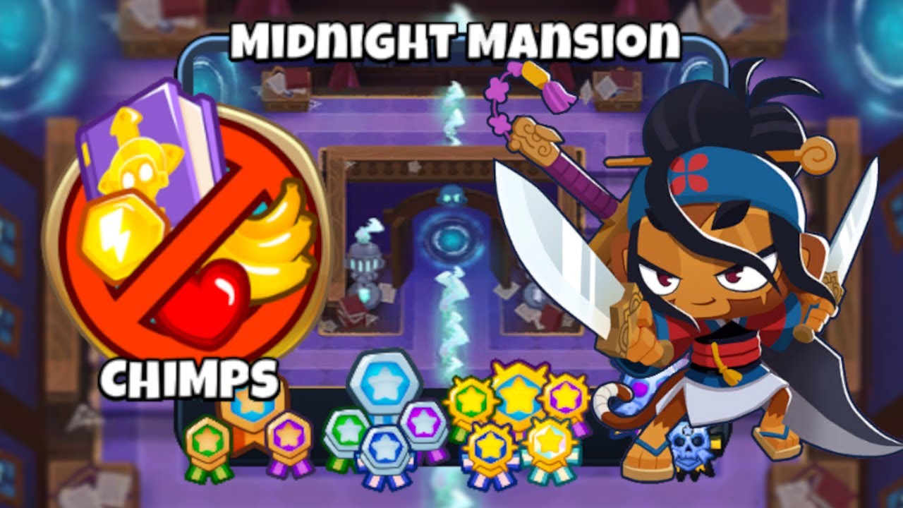 Midnight Mansion [CHIMPS] Walkthrough/Guide | Bloons TD6