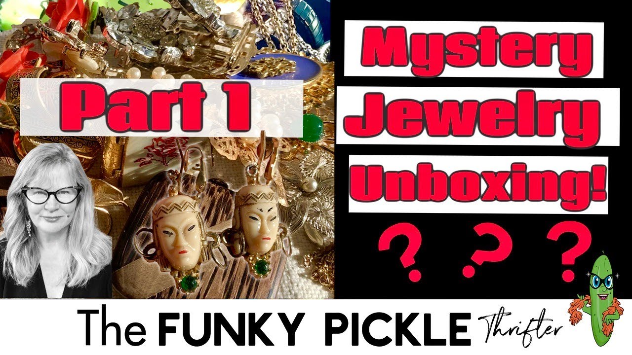 Mystery VINTAGE JEWELRY Unboxing Part 1 Unjarring Estate Haul