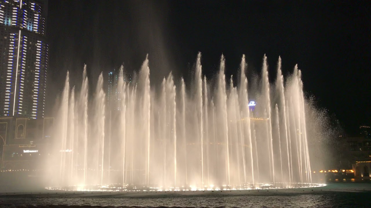 The dubai fountain, magnificent seven