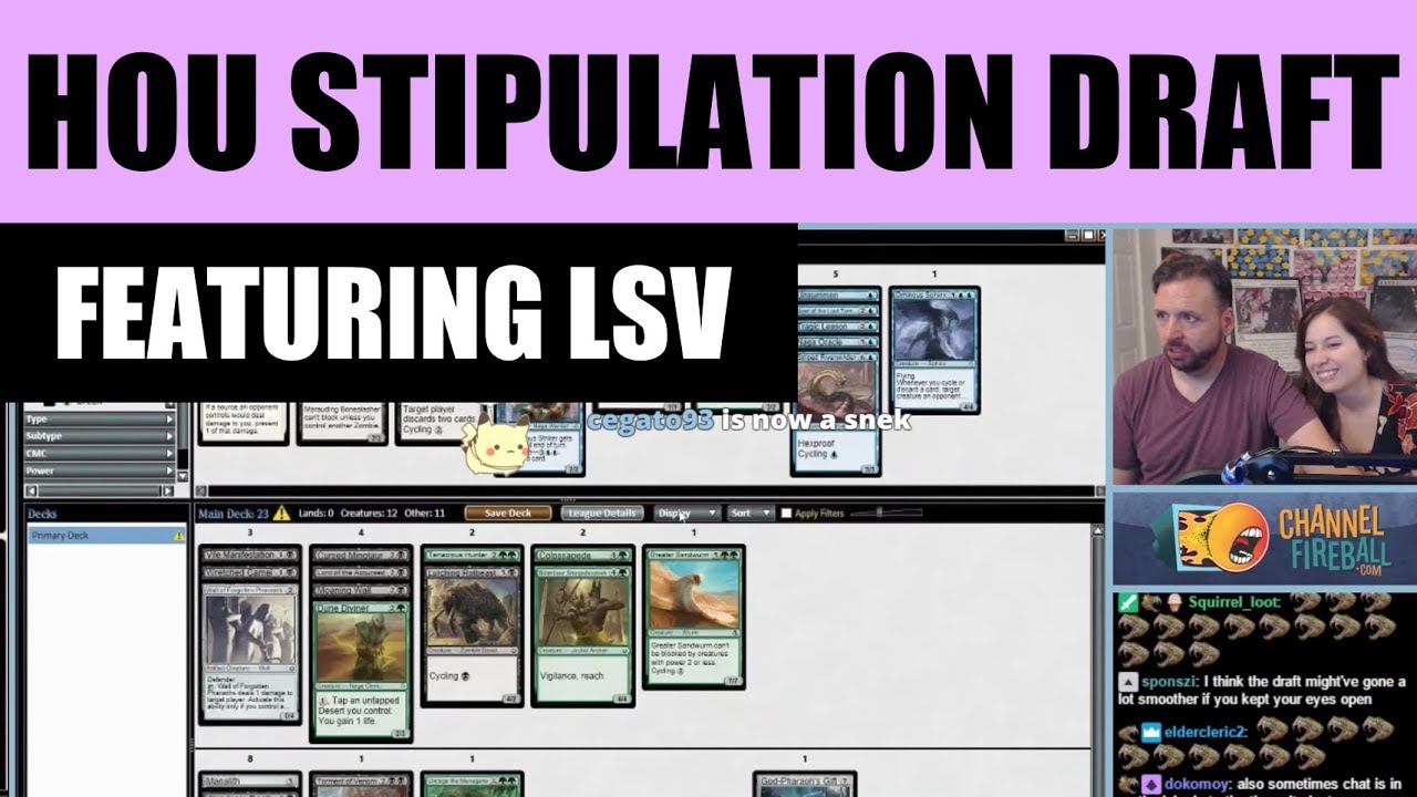 Stipulation Draft - Alternating Draft Picks featuring LSV / HOU / Magic: The Gathering MTG