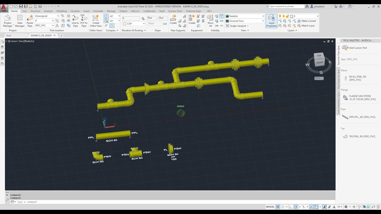 AutoCAD Plant 3D - Configuración de Uniones Bridadas (PCS dentro de Project Setup)