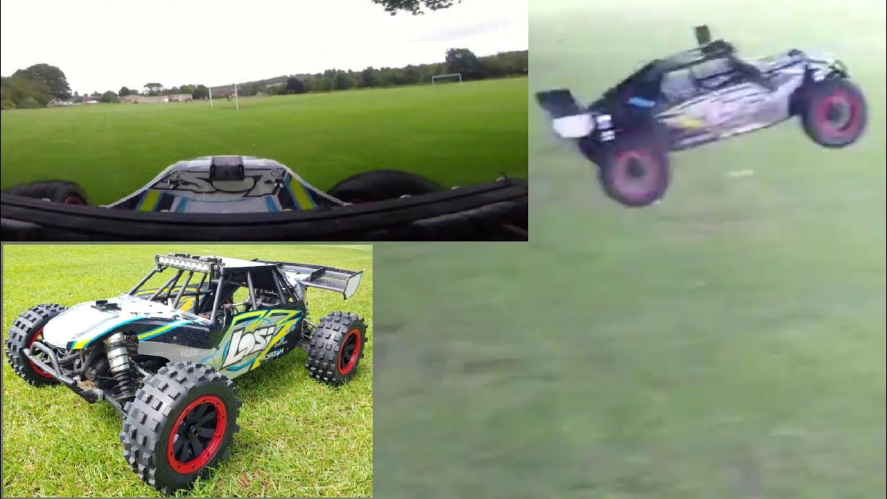 Losi dbxl-e 8s mad max giant grip wheels split cam view quick blast!