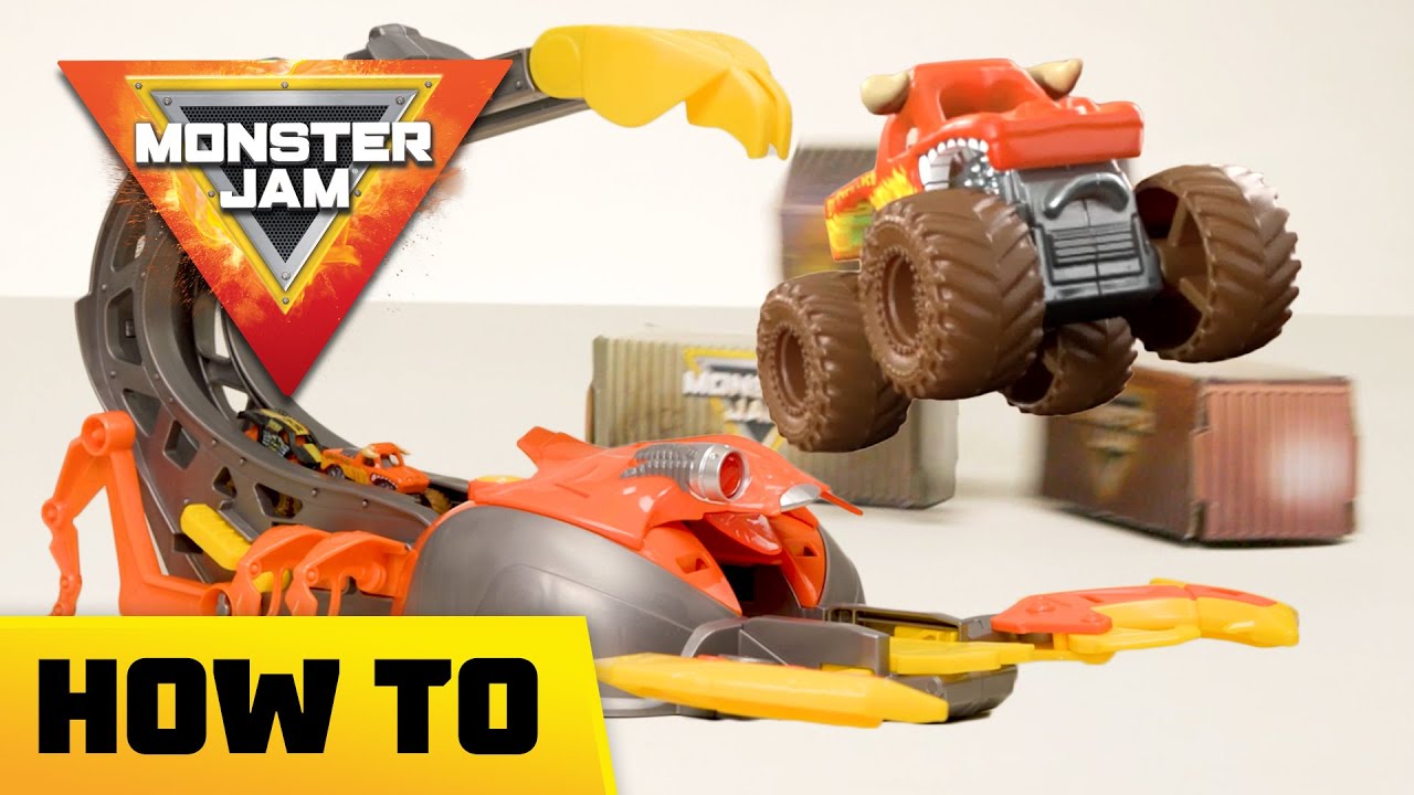 Monster Jam Minis speed out of a SCORPION?! Here&rsquo;s how to assemble the Venom Velocity playset!