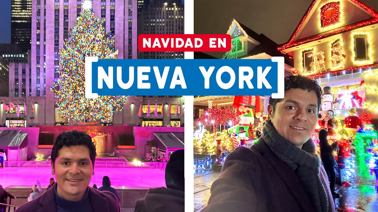 🇺🇸 ¡MUCHISIMA GENTE! 🎄🎅🏼 Así es la Navidad en Nueva York, Estados Unidos