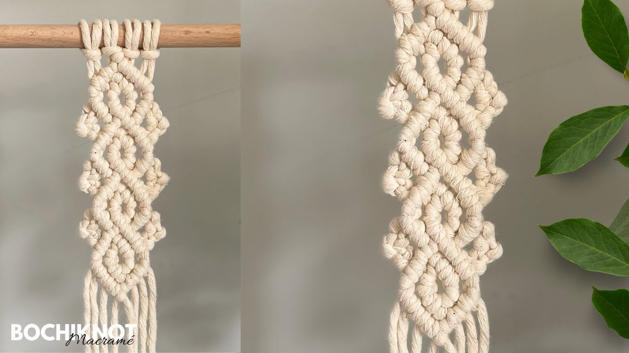 BEAUTIFUL Macrame Lace Knot Pattern Tutorial (Diamond Design)