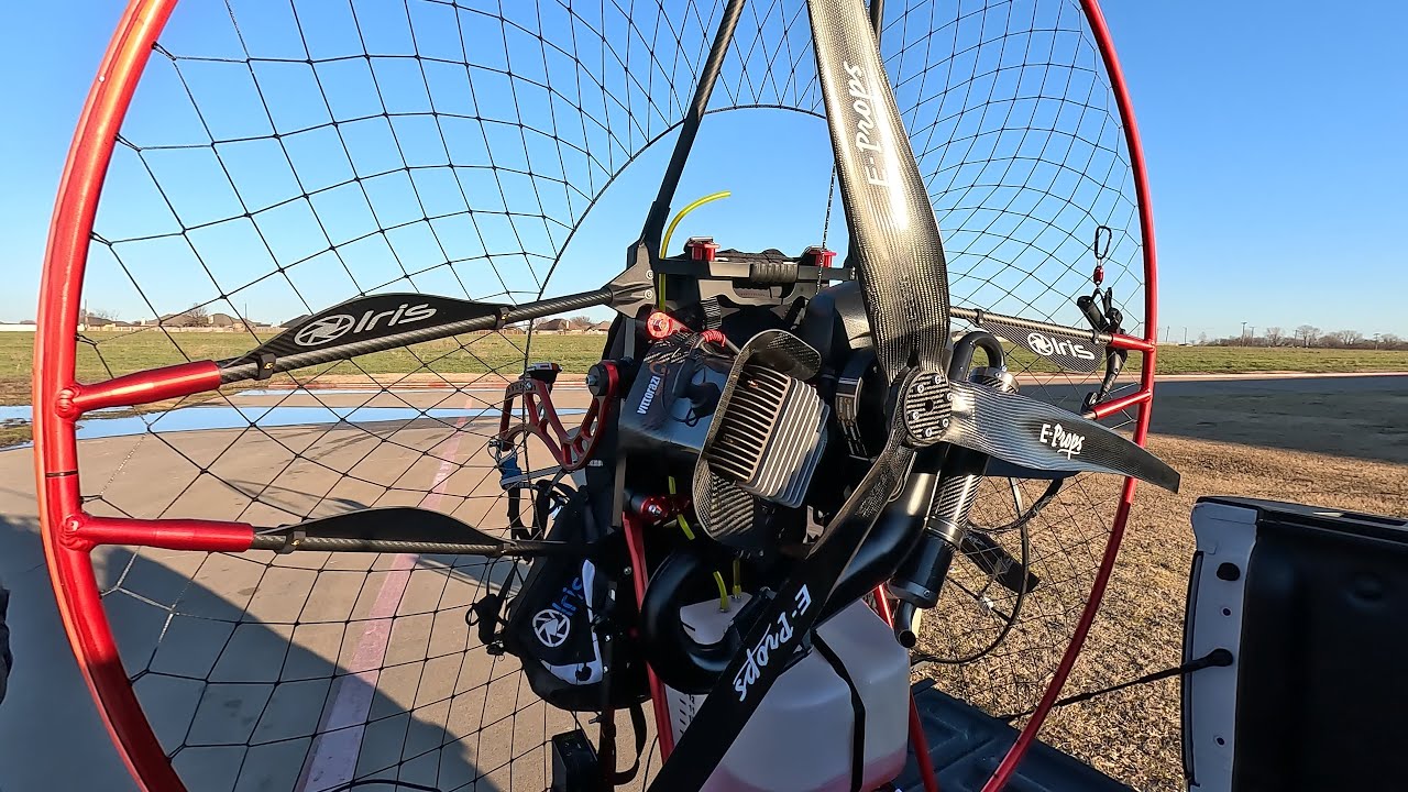 Paramotor Flight Day 1-28-24  Admiring a new Iris PPG