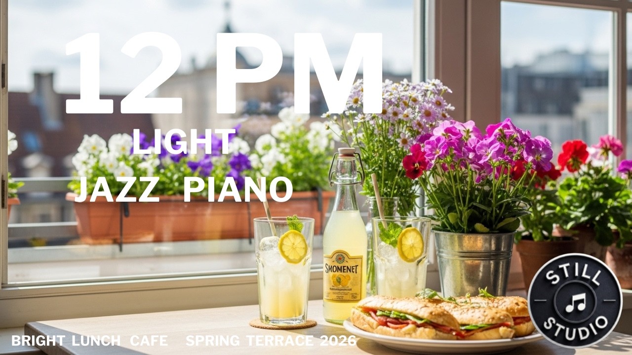 Still Studio – 12 PM Lunch Terrace Light Jazz Piano | 2026 Spring Terrace (80 Min)
