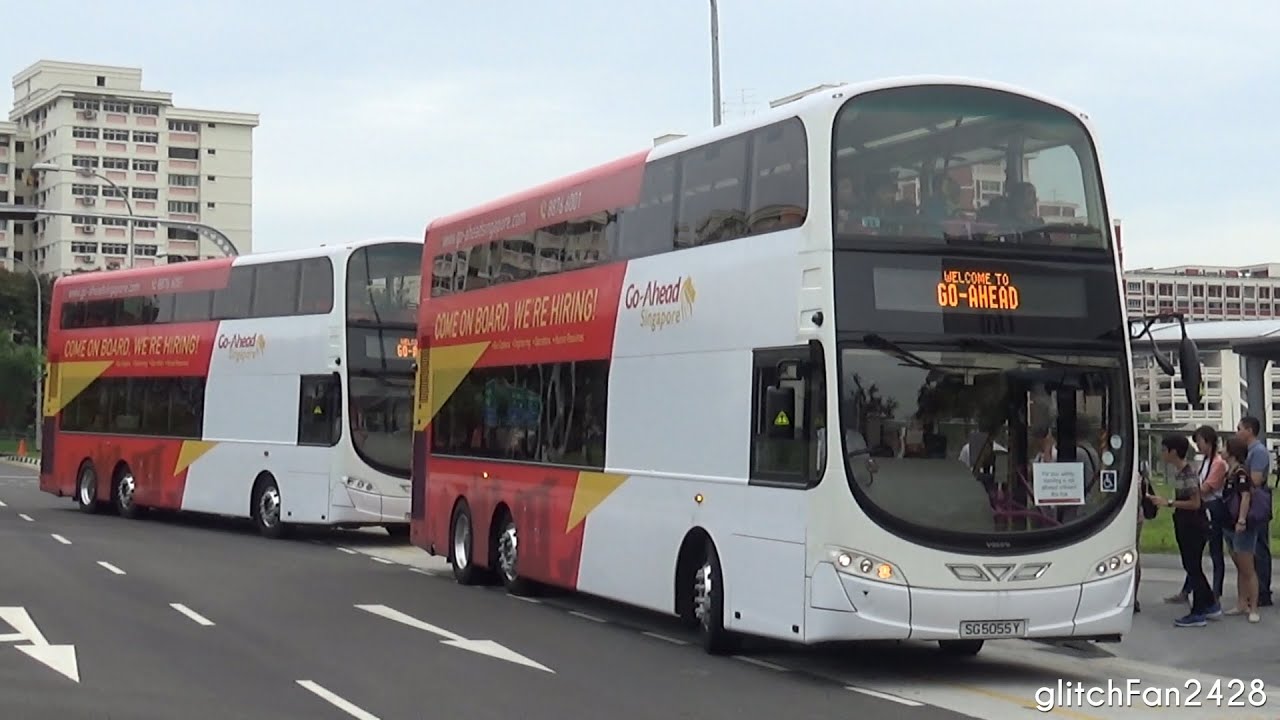 [G-AS] Pasir Ris MRT - SG5055Y & SG5056U Fetching Pax - Volvo B9TL Wright Eclipse Gemini II