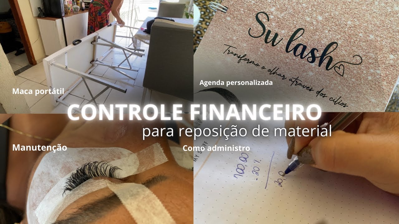 Como administro oque ganho para repor material/maca portátil de lash para atendimentos em casa
