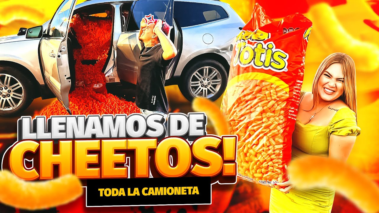 LE LLENAMOS LA CAMIONETA CON MAS DE 100 MIL CHEETOS😱// TODO SE SALIO DE CONTROL😬
