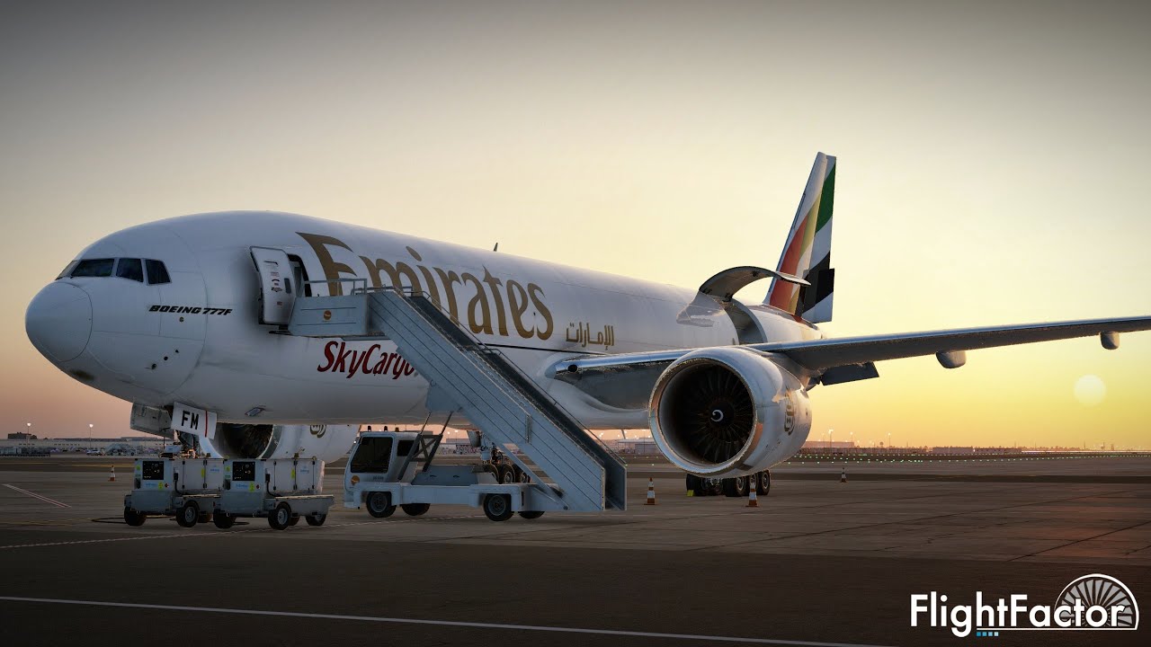 FlightFactor Boeing 777 Freighter Preview | Emirates Sky Cargo | Dubai - Ashgabat