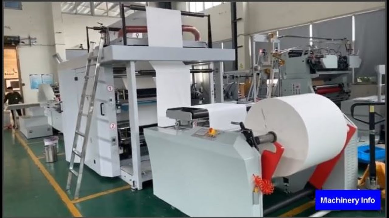 Paper Bag Making Machine with High Speed 4 Color Printing Machine Inline