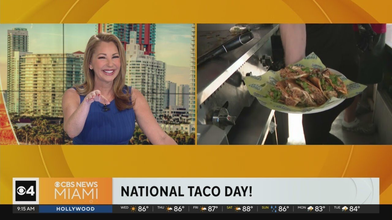 Tiagos Tacos help CBS Miami celebrate National Taco Day