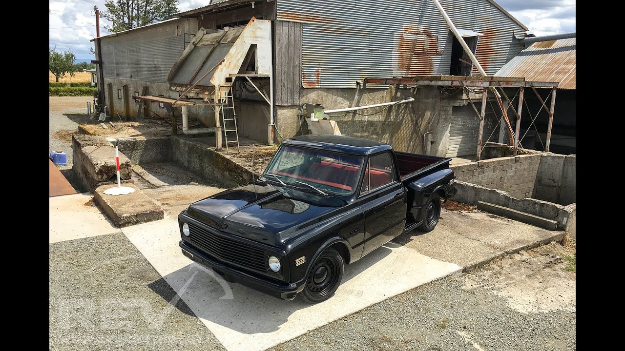 1969 Chevy C10 Short bed Stepside Black Murdered Out Blood Red