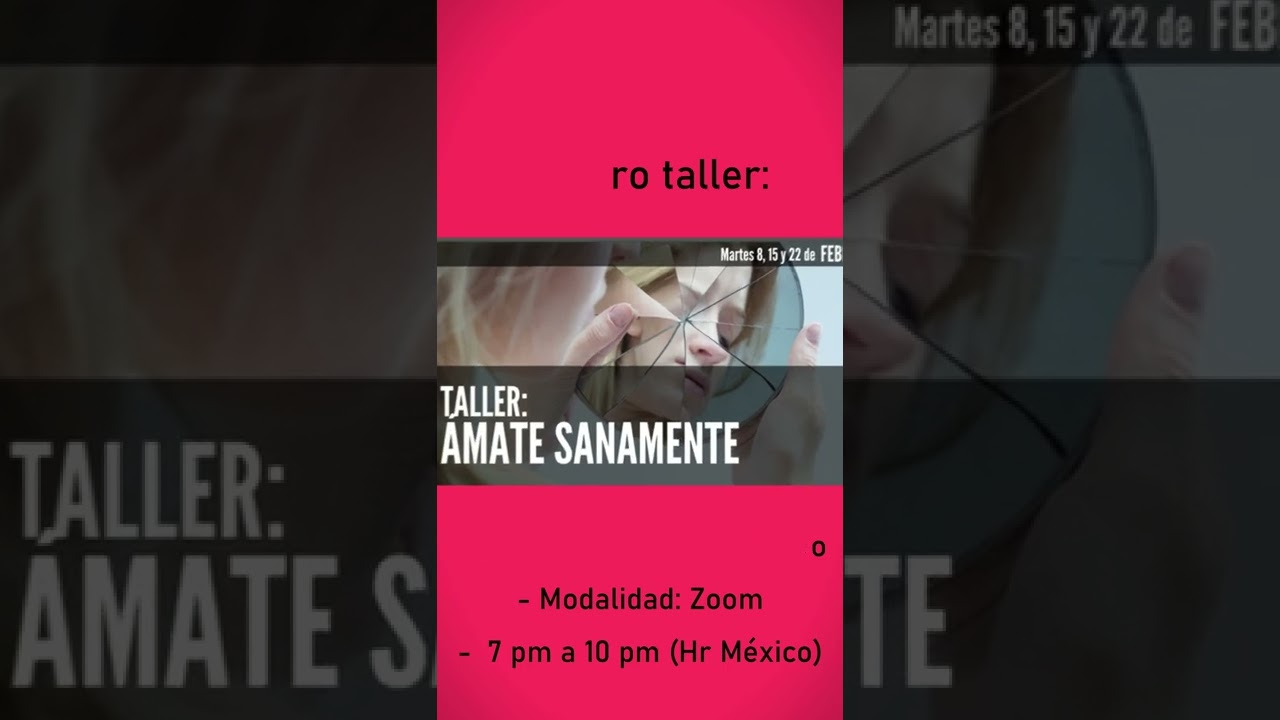 Taller: Amate Sanamente #taller #psicologia #amorpropio #autoestima #psicoanalisis #reflexion