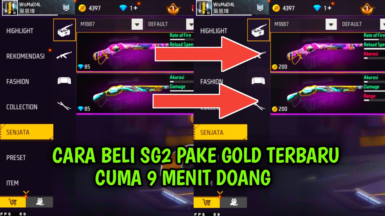 CARA BELI SKIN SG2 PAKE GOLD DI SERVER TAIWAN TERBARU 2026