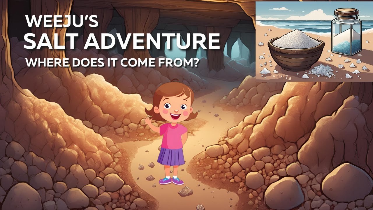 Weeju&rsquo;s Salt Adventure: Where Does Salt Come From?| kids learning video | salt