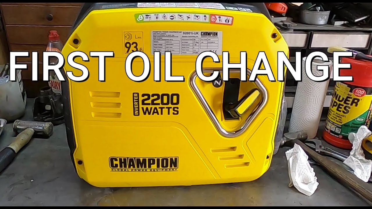 Champion 2200W Inverter Generator First Oil Change