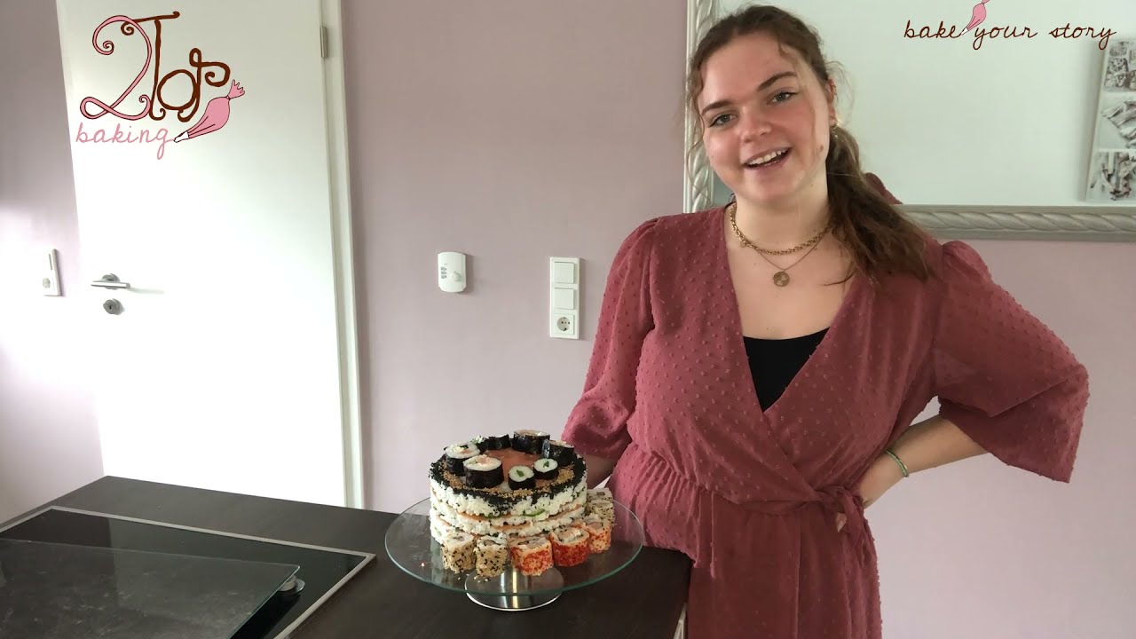 Herzhafte Sushi - Torte für einen besonderen Menschen.